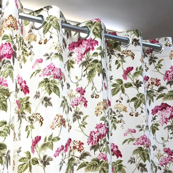 Anokhi Pink Floral Print Curtain