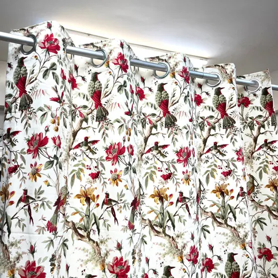 Anokhi Red Floral Print Bedsheet