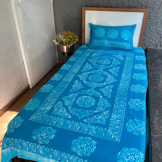 Batik Blue Bedsheet