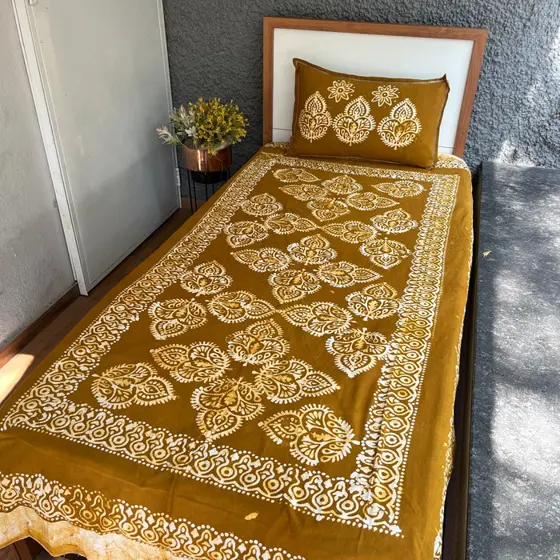 Batik Ochre Bedsheet
