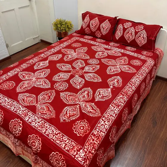 Batik Red Bedsheet