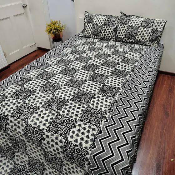 Black Ajrak Bedsheet