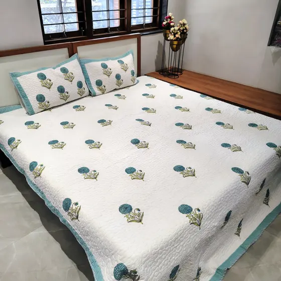 Blue Mariegold Bedcover