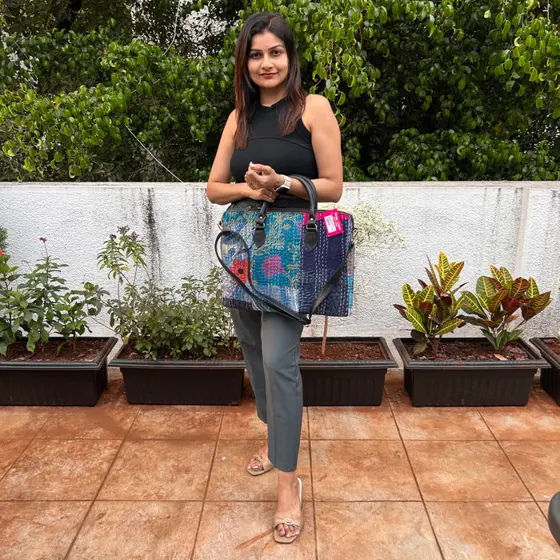 Smart and Sleek Blue Laptop Bag