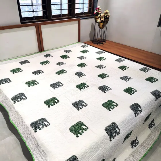 Elephant Print Bedcover