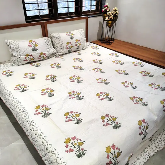 Floral Printed Bedcover