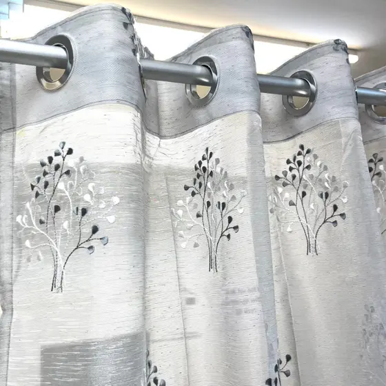 Floral Printed Sheer Curtain