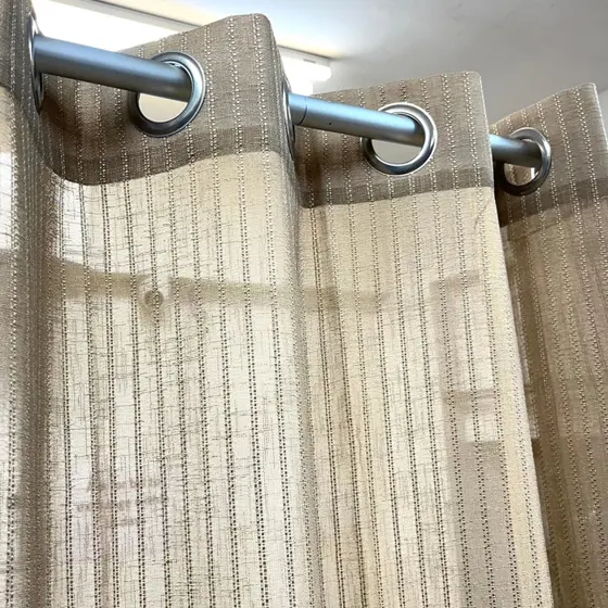 Golden Stripe Sheer Curtain