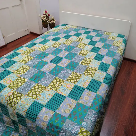 Sky Blue Patchwork Dohar