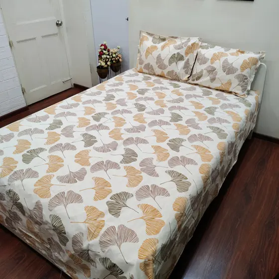 Yellow Leaves Bedsheet